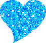 Gif animé coeur bleu